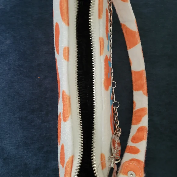 NWT Von Dutch Orange and White Logo Shoulder Bag - Picture 6 of 7